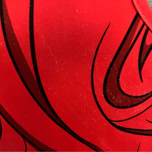 SOLD PUSHBUTTON Red Goggle Girl Tank Top, Large - Picture 7 of 9